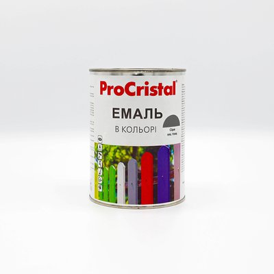 Емаль акрилова кольорова ProCristal IR-116 Сірий (RAL 7045) 0,8 л i00301357 фото