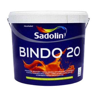 Латексна фарба Sadolin Bindo 20 для стін та стелі Безбарвна BC 9,3 л 5072637 фото
