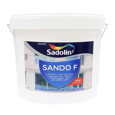 Фасадная краска Sadolin Sando F на водной основе для бетона Белая BW 10 л 5072951 фото