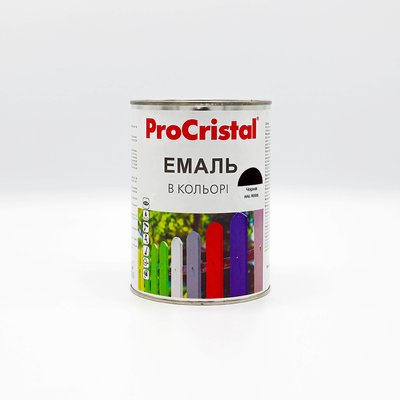Емаль акрилова кольорова ProCristal IR-116 Чорний (RAL 9005) 0,8 л i00301363 фото