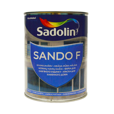 Фасадная краска Sadolin Sando F на водной основе для бетона Белая BW 1 л 5072952 фото