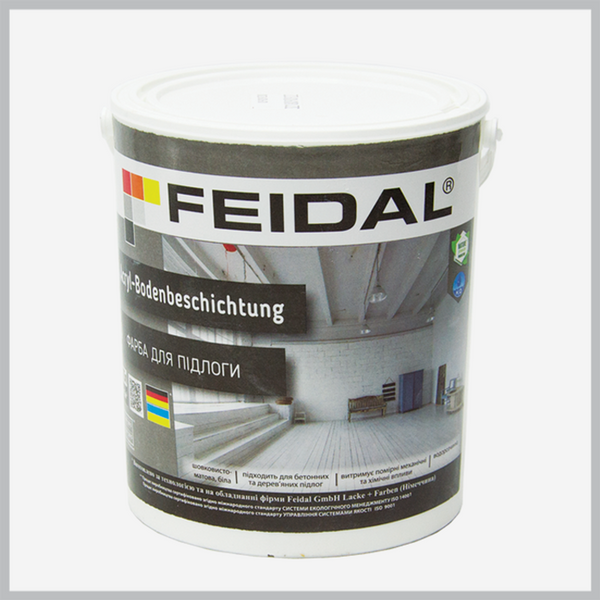 Фарба для підлоги Feidal Acryl-Bodenbeschichtung Біла 0,75 л 4820080589006 фото
