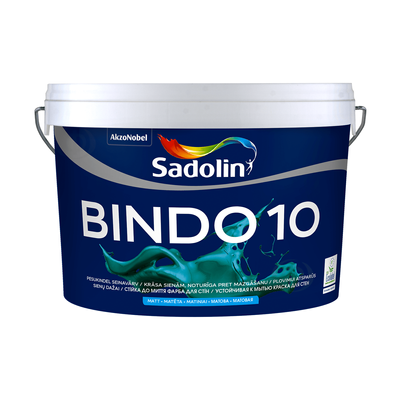 Латексна фарба Sadolin Bindo 10 для стін та стелі Біла BW 2,5 л 5251551 фото