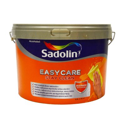 Акриловая краска Sadolin EasyCare для стен и потолка Грязеотталкивающая Белая BW 2,5 л 5270867 фото