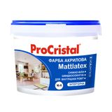 Фарба латексна інтер’єрна ProCristal Mattlatex IR-232 Матова Біла 10 л i00301327 фото