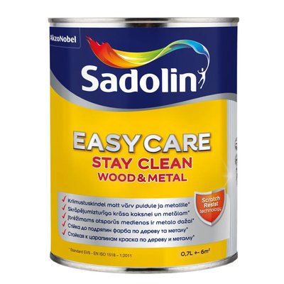 Алкідна фарба Sadolin EasyCare Wood&Metal для дерева та металу Біла BW 0,7 л 5599753 фото