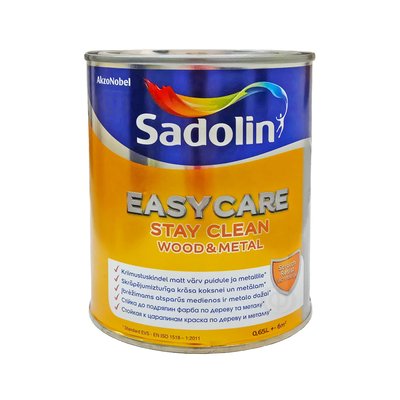Алкідна фарба Sadolin EasyCare Wood&Metal для дерева та металу Безбарвна BC 0,65 л 5599754 фото
