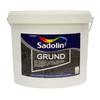 Грунтовочная краска Sadolin Grund на водной основе для стен и потолка Белая 10 л 5325218 фото