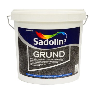 Грунтовочная краска Sadolin Grund на водной основе для стен и потолка Белая 5 л 5325216 фото