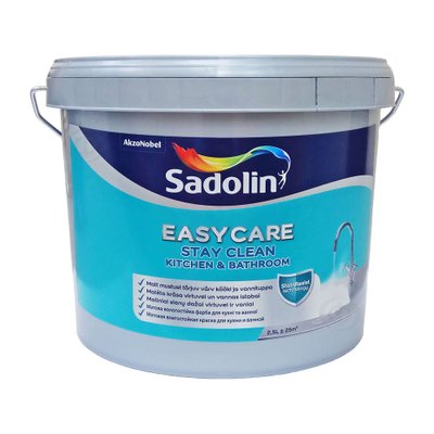 Акрилова фарба Sadolin EasyCare Kitchen&Bathroom для стін та стелі Вологостійка Біла BW 2,5 л 5580749 фото