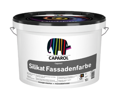 Фарба фасадна для мінеральних покриттів Caparol Capatect Silikat Fassadenfarbe, під тонування В3, 10 л. 948456 фото