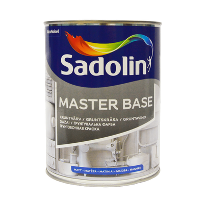 Ґрунтувальна фарба алкідна Sadolin Master Base для стін та стелі Біла BW 1 л 5181254 фото