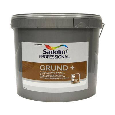 Грунтовочная краска Sadolin Grund+ на водной основе для стен и потолка Белая BW 10 л 5238603 фото