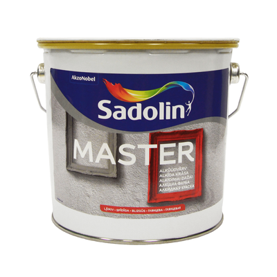 Алкідна фарба Sadolin Master 90 для дерева та металу Біла BW 2,5 л 5181240 фото