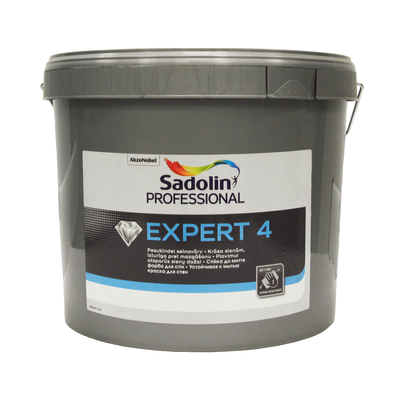 Акрилова фарба Sadolin Expert 4 для стін та стелі Безбарвна BC 9 л 5143569 фото