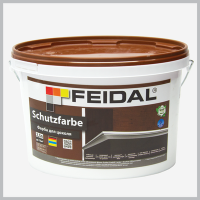 Фарба для цоколя Feidal Schutzfarbe Напівпрозора 2,5 л 4820080588580 фото