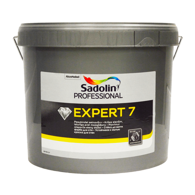 Акрилова фарба Sadolin Expert 7 для стін та стелі Біла BW 10 л 5143566 фото
