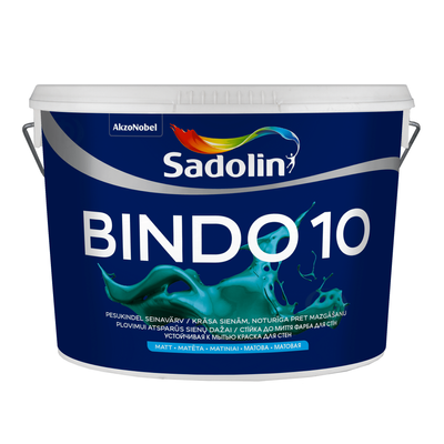 Латексна фарба Sadolin Bindo 10 для стін та стелі Безбарвна BC 9,3 л 5251557 фото