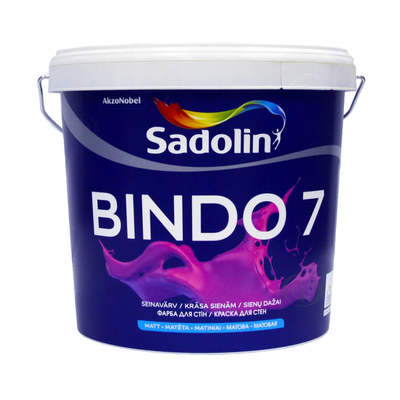 Латексная краска Sadolin Bindo 7 для стен и потолка Белая BW 5 л 5072654 фото