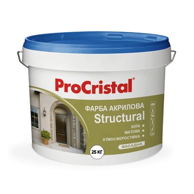 Краска фасадная структурная ProCristal Structural IR-138 Матовая Белая 25 кг i00301547 фото