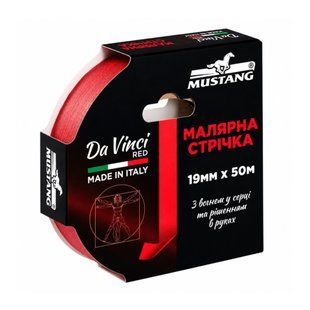 Малярная лента MUSTANG Da Vinci RED красная 50м х 19мм ITWP1950R фото