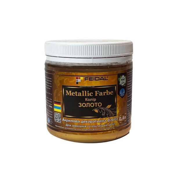 Декоративная краска Feidal Metallic Farbe Золото 0,4 л 50104215 фото Декоративная краска Feidal Metallic Farbe Золото 0,4 л 50104215 фото