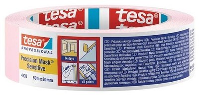 Малярна стрічка для чутливих поверхонь Tesa Precision Mask Sensitive 50м х 50мм 04333-00021-03 фото