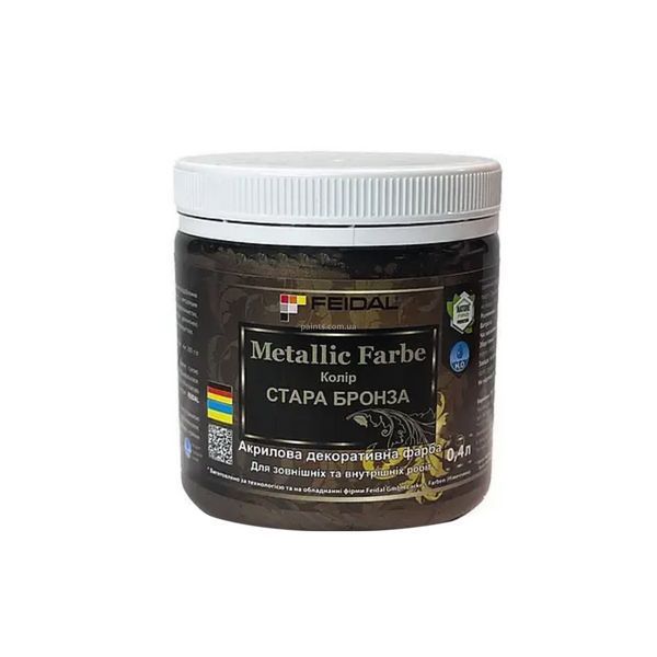 Декоративная краска Feidal Metallic Farbe Старая Бронза 0,4 л 50104227 фото Декоративная краска Feidal Metallic Farbe Старая Бронза 0,4 л 50104227 фото