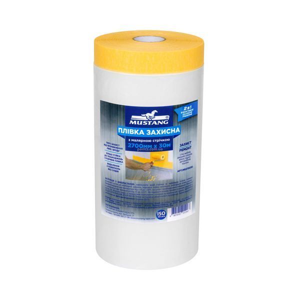 Пленка MASKING ROLLER MUSTANG 30м*550мм МR55030 фото Пленка MASKING ROLLER MUSTANG 30м*550мм МR55030 фото