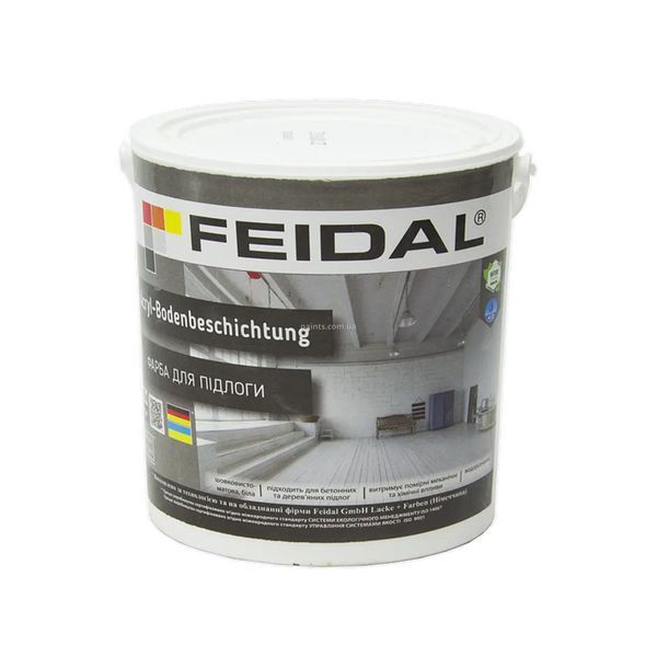 Краска для пола Feidal Acryl-Bodenbeschichtung Белая 0,75 л 50130088 фото Краска для пола Feidal Acryl-Bodenbeschichtung Белая 0,75 л 50130088 фото