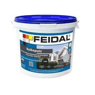 Декоративна штукатурка короїд Feidal Reibeputz 2 мм 15 кг 50128579 фото