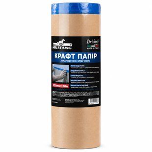 Крафт-папір з малярною стрічкою MUSTANG MASKING ROLLER Da Vinci 20м х 500мм DVK50020M фото