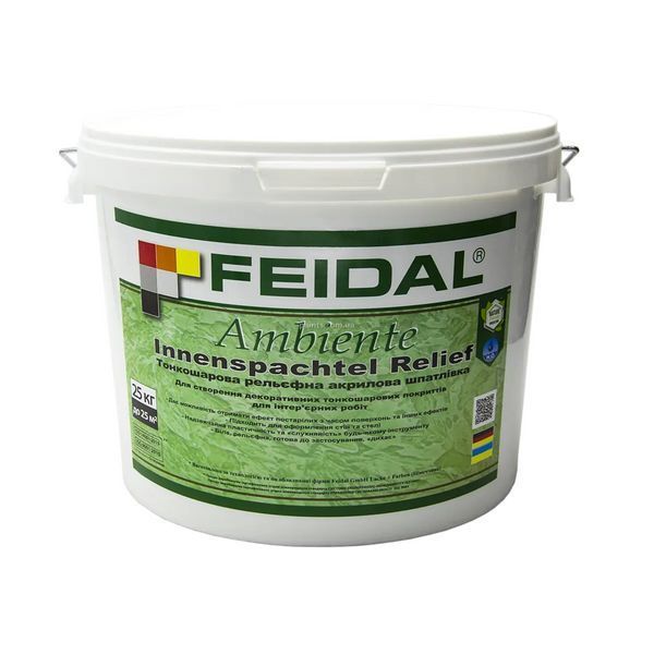 Декоративная рельефная штукатурка Feidal Innenspachtel Relief 25 кг 50304291 фото Декоративная рельефная штукатурка Feidal Innenspachtel Relief 25 кг 50304291 фото