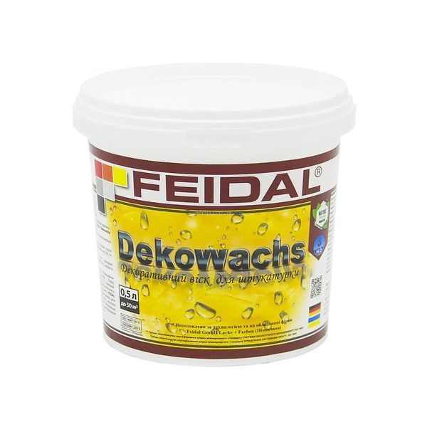 Віск для декоративних штукатурок Dekowachs Feidal 0,5 л 50116546 фото Віск для декоративних штукатурок Dekowachs Feidal 0,5 л 50116546 фото