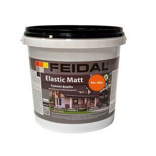 Гумова фарба Feidal Elastic Matt Матовий RAL 2004 Помаранчевий 1,2 кг 50132308 фото