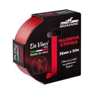 Малярная лента MUSTANG Da Vinci RED красная 50м х 25мм ITWP2550R фото