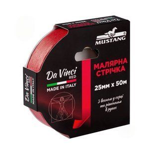 Малярная лента MUSTANG Da Vinci RED красная 50м х 25мм ITWP2550R фото