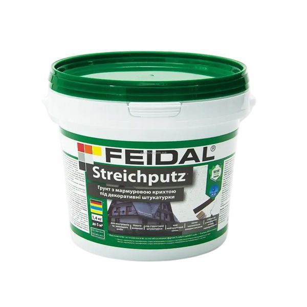 Грунт з мармуровою крихтою під декоративні штукатурки Streichputz Feidal 1,4 кг 50306755 фото Грунт з мармуровою крихтою під декоративні штукатурки Streichputz Feidal 1,4 кг 50306755 фото