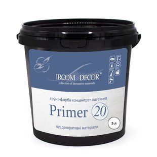 Грунт-краска для декоративных материалов Ircom Decor Primer 20 Белая 5 л i00400726 фото