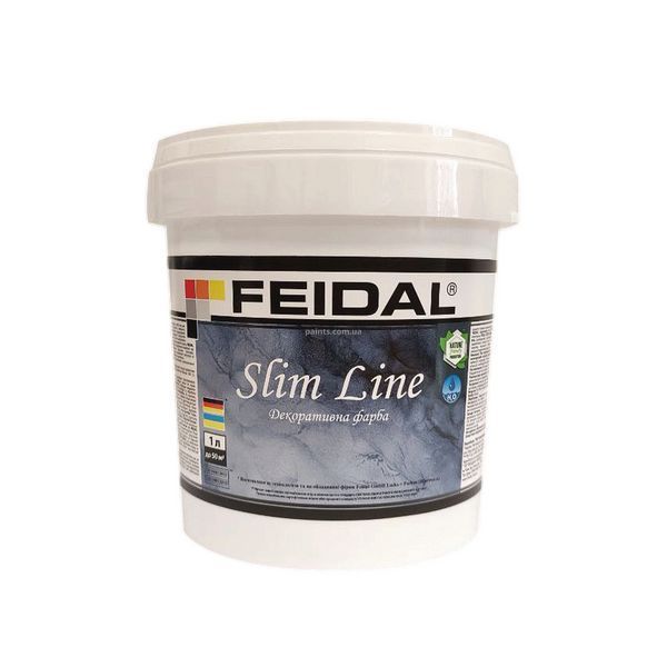 Декоративная краска Feidal Slim Line Белая 1 л 50124990 фото Декоративная краска Feidal Slim Line Белая 1 л 50124990 фото