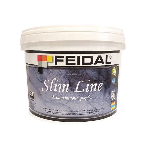 Декоративная краска Feidal Slim Line Белая 2,5 л 50124991 фото Декоративная краска Feidal Slim Line Белая 2,5 л 50124991 фото