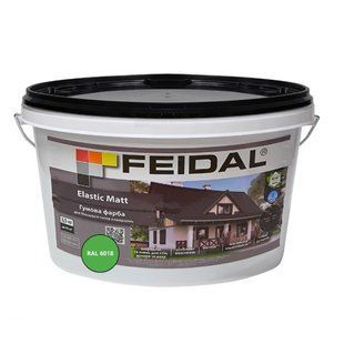 Гумова фарба Feidal Elastic Matt Матовий RAL 6018 Світло-зелений 3,5 кг 50132337 фото