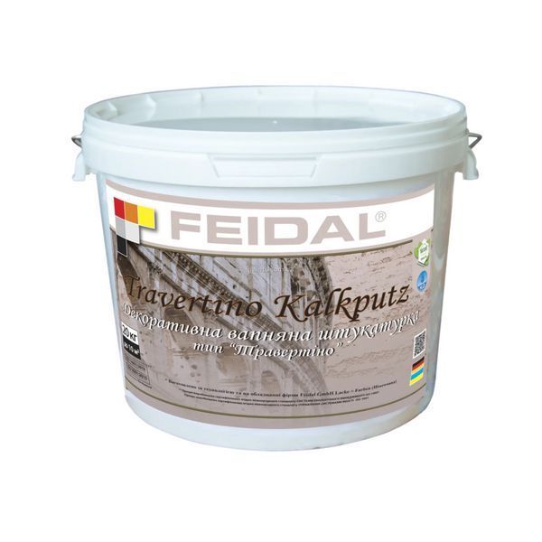 Известковая декоративная штукатурка Feidal Travertino Kalkputz 20 кг 50124660 фото Известковая декоративная штукатурка Feidal Travertino Kalkputz 20 кг 50124660 фото