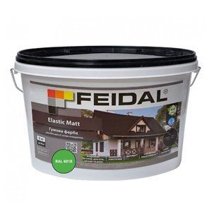 Гумова фарба Feidal Elastic Matt Матовий RAL 6018 Світло-зелений 6 кг 50132338 фото