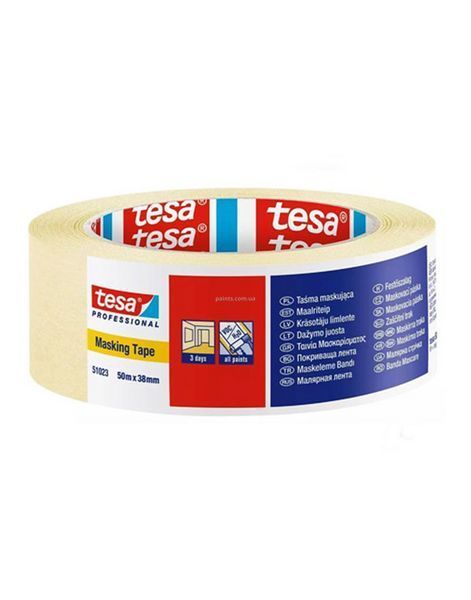Защитная лента Tesa Professional Masking Tape 50м х 38мм 51023-00003-00 фото Защитная лента Tesa Professional Masking Tape 50м х 38мм 51023-00003-00 фото