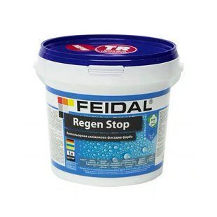 Фасадная силиконовая краска Feidal Regen Stop Бесцветная 1 л 50118727 фото