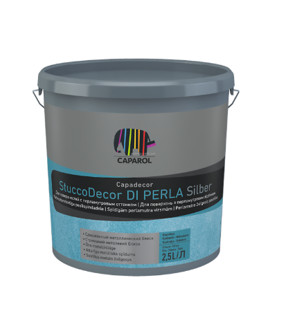Декоративна штукатурка Capadecor Stucco Di Perla Silber 1.25 л 910796 фото Декоративна штукатурка Capadecor Stucco Di Perla Silber 1.25 л 910796 фото
