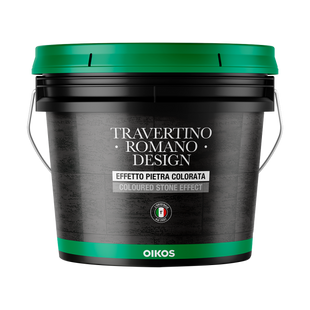 Декоративная штукатурка Oikos TRAVERTINO ROMANO DESING BLASK 5 кг 000041 фото