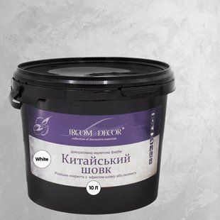 Декоративная краска Ircom Decor Китайский шелк White Белое Серебро 10 л i00600436 фото