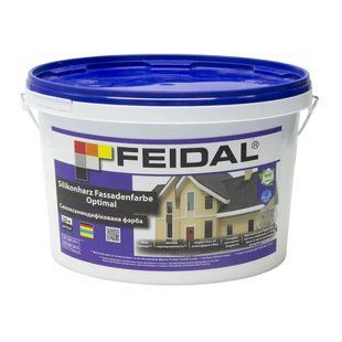 Силоксанмодифікована фасадна фарба Feidal Silikonharz Fassadenfarbe Optimal 2,5 л 50129056 фото